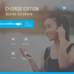 ⁦سماعة أذن ستيريو من سلسلة PAWA Chords Lightning - أبيض سماعة سلكية⁩ - الصورة ⁦2⁩