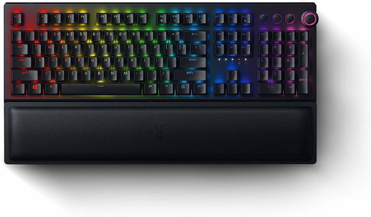 ⁦كيبورد جيمنج ميكانيكي ريزر لوحة مفاتيح الألعاب اللاسلكية الميكانيكية Razer BlackWidow V3 Pro سوتش اخضر (اوبن بوكس)⁩ - الصورة ⁦1⁩