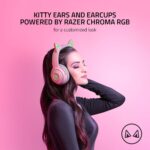 ⁦سماعة جيمنج ريزر بنات Razer Kraken BT Kitty: اتصال Bluetooth 5.0-40ms منخفض الكمون - برامج تشغيل 40 مم (اوبن بوكس)⁩ - الصورة ⁦2⁩