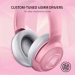 ⁦سماعة جيمنج ريزر بنات Razer Kraken BT Kitty: اتصال Bluetooth 5.0-40ms منخفض الكمون - برامج تشغيل 40 مم (اوبن بوكس)⁩ - الصورة ⁦3⁩
