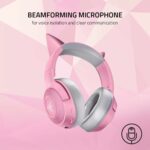 ⁦سماعة جيمنج ريزر بنات Razer Kraken BT Kitty: اتصال Bluetooth 5.0-40ms منخفض الكمون - برامج تشغيل 40 مم (اوبن بوكس)⁩ - الصورة ⁦4⁩