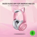 ⁦سماعة جيمنج ريزر بنات Razer Kraken BT Kitty: اتصال Bluetooth 5.0-40ms منخفض الكمون - برامج تشغيل 40 مم (اوبن بوكس)⁩ - الصورة ⁦5⁩