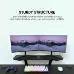 ⁦رف حامل شاشة كربون فايبر قياس 70*20 سم  يتحمل وزن 20 كلو Fantech ACGD171 رف قوي ضد الماء والخدوش ستاند⁩ - الصورة ⁦7⁩