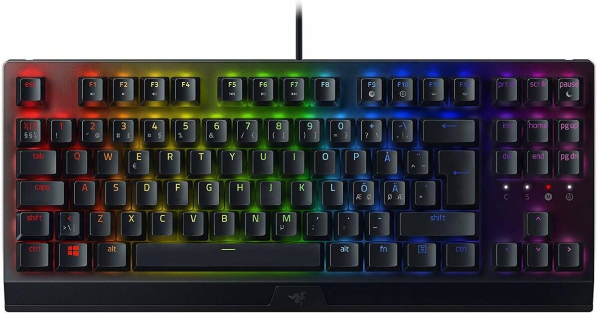 ⁦كيبورد جيمنج ميكانيكي ريزر لوحة مفاتيح الألعاب الميكانيكية Razer BlackWidow V3 Tenkeyless TKL:  (اوبن بوكس)⁩ - الصورة ⁦1⁩