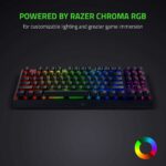 ⁦كيبورد جيمنج ميكانيكي ريزر لوحة مفاتيح الألعاب الميكانيكية Razer BlackWidow V3 Tenkeyless TKL:  (اوبن بوكس)⁩ - الصورة ⁦3⁩