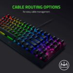 ⁦كيبورد جيمنج ميكانيكي ريزر لوحة مفاتيح الألعاب الميكانيكية Razer BlackWidow V3 Tenkeyless TKL:  (اوبن بوكس)⁩ - الصورة ⁦5⁩