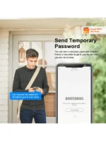 ⁦قفل الباب ذكي قفل , بصمة قفل الباب بدون مفتاح مدخل قفل الباب ذكي الى امامي بوابة بصمات قفل الباب مع بصمة , تطبيق , مش⁩ - الصورة ⁦3⁩