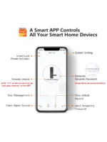 ⁦قفل الباب ذكي قفل , بصمة قفل الباب بدون مفتاح مدخل قفل الباب ذكي الى امامي بوابة بصمات قفل الباب مع بصمة , تطبيق , مش⁩ - الصورة ⁦4⁩