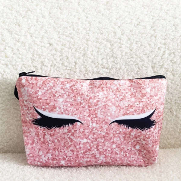 حقيبة مكياج بطباعة رموش