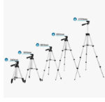 ⁦ستاند حامل ثلاثي الأرجل محمول للكاميرا والهاتف، من الألومنيوم قابل للتعديل ، مع حامل هاتف عام، متوافق مع Canon و Nikon و Pana⁩ - الصورة ⁦2⁩