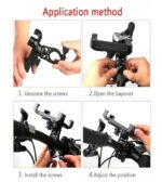 ⁦حامل هاتف الدراجة النارية حامل هاتف دراجة نارية مع دعم GPS - مثبت مضاد للانزلاق للدراجات الهوائية والرياضية! 📱🔥⁩ - الصورة ⁦7⁩