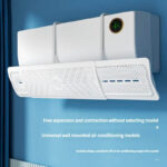 ⁦موزع الهواء حاجز هواء مكيف هواء بتصميم خطاف، سهل التركيب، واقي هواء بلاستيكي، مضاد للهواء المباشر، فعال في مقاومة الرياح، لا⁩ - الصورة ⁦2⁩