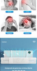 ⁦موزع الهواء حاجز هواء مكيف هواء بتصميم خطاف، سهل التركيب، واقي هواء بلاستيكي، مضاد للهواء المباشر، فعال في مقاومة الرياح، لا⁩ - الصورة ⁦5⁩