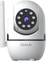 ⁦كاميرا مراقبة OALE iHome 05 WiFi بدقة 1920 * 1080 FHD 355° رؤية ليلية، كشف الحركة، مكالمة صوتية ثنائية الاتجاه⁩ - الصورة ⁦2⁩