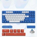 كيبورد جيمنج ميكانيكي لاسلكي سوتش أزرق لاسلكي 2.4G مع ازرار ملنه قابله للتغير كيبورد ميكانيكي كيبورد لاسلكي