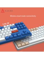 ⁦كيبورد جيمنج ميكانيكي لاسلكي سوتش أزرق لاسلكي 2.4G مع ازرار ملنه قابله للتغير كيبورد ميكانيكي كيبورد لاسلكي⁩ - الصورة ⁦2⁩