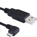 ⁦كيبل شحن مايكرو قماشي عالي الجودة كابل Micro USB بطول 180 متر باللون الأسود مغلف بالقماش⁩ - الصورة ⁦2⁩