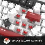 ⁦كيبورد جيمنج ميكانيكي سوتش احمر لوحة مفاتيح Magegee Star75 للألعاب الميكانيكية بتحكم دوراني 75% كيبورد ميكانيكي⁩ - الصورة ⁦5⁩